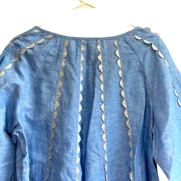 Biden Ric Rac Light Blue Tunic Dress with Tassel Details. Size 16R - Picture 13 of 15